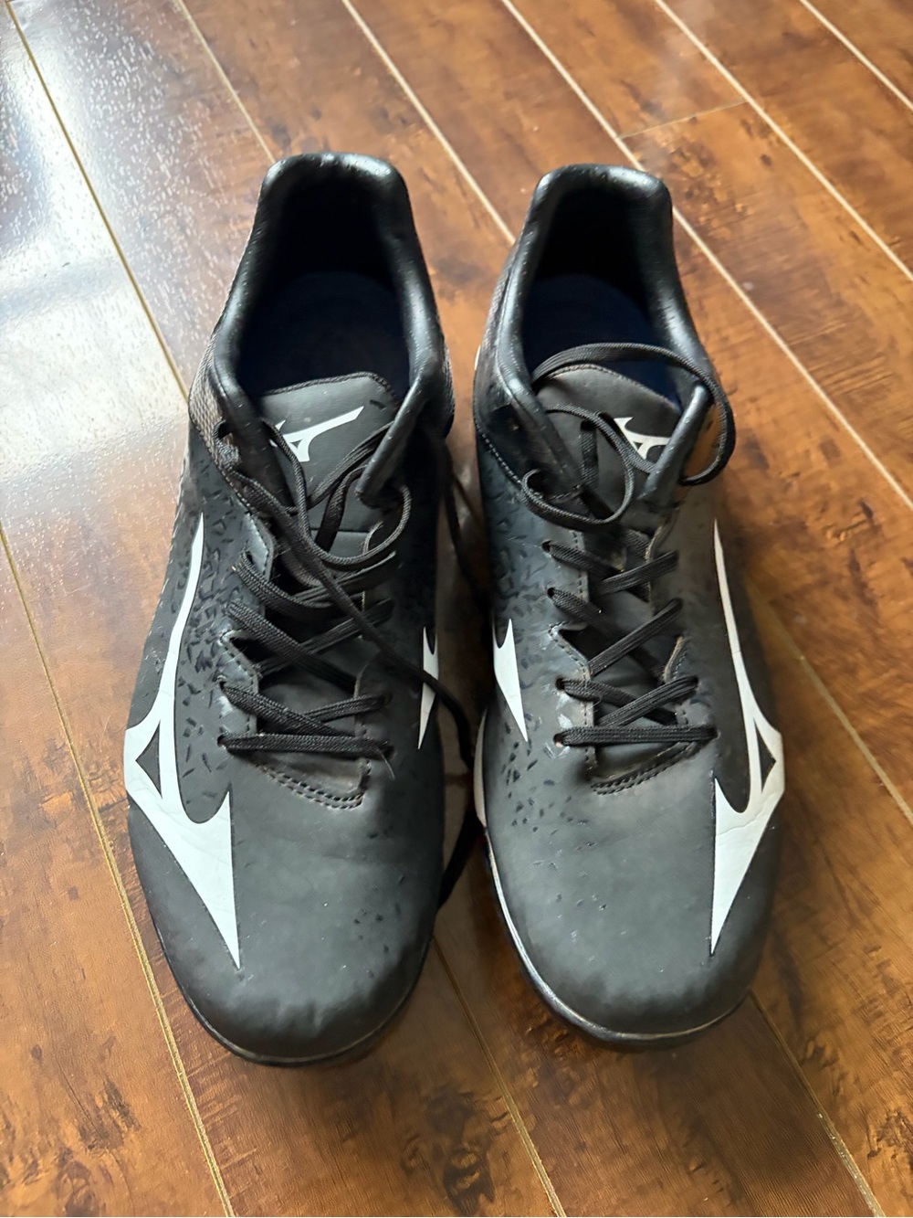 Mizuno Black Athletic Shoes with White Accents